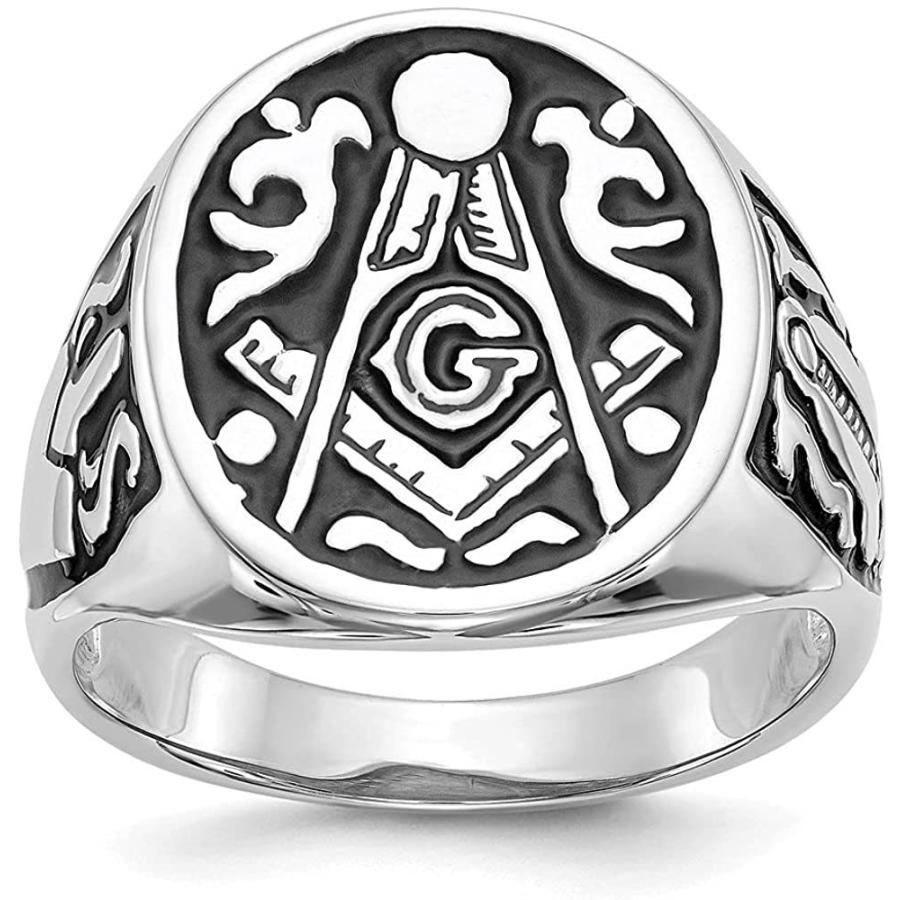 14 Kホワイトゴールドメンズフリーメイソンリング 並行輸入品 宝石ルース 裸石 Hfayb0787zh8kpk Svajonesの14 Kホワイトゴールドメンズフリーメイソンリング Svajones