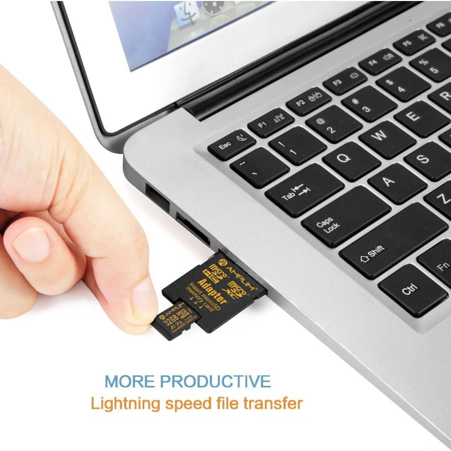 Amplim 32GB microSD SDHC メモリーカード 4枚パック アダプター付き(Class 10 U1 UHS-I V10 A1 microSD HC エクストリームプロ)32GBx4 超高速 667倍速 100MB|svajones|06
