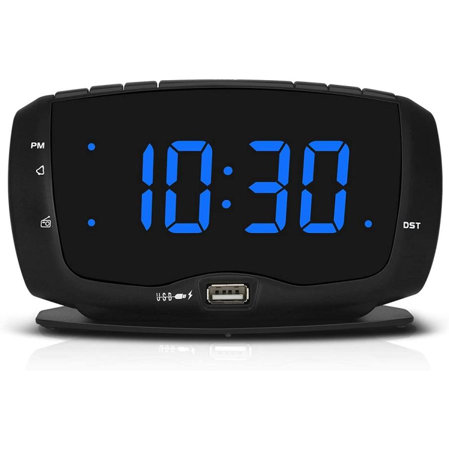 日本直営店 Dreamsky Alarm Clock Radio With Dual Usb Charging Ports For Bedroom 1 4 Inches Blue Digits With Adjustable Dimmer Dst Digital Fm Radio Clock With 大人気販売中 Www Incocr Org