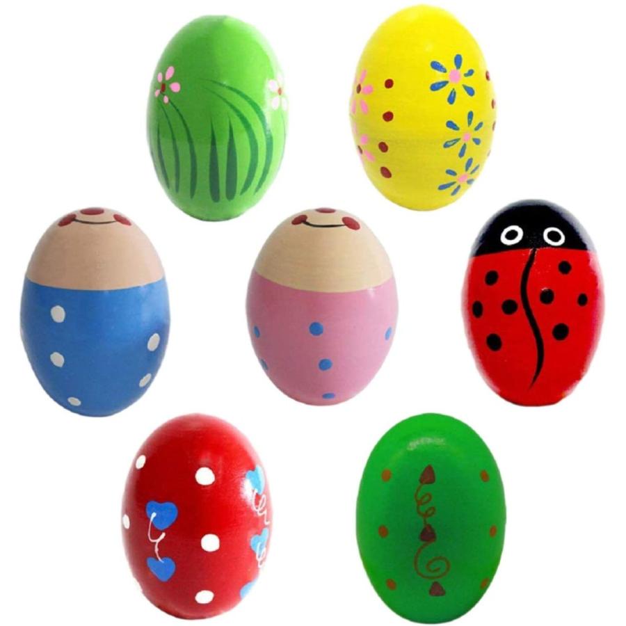 激安特価 Dealmerryus Easter Wooden Musical Egg Easter Egg Shakers For Boys Girls Toddlers Hunt Game Gifts Basket Christmas Stocking Stuffers Fillers Decor Ea 新発 Yarana Co