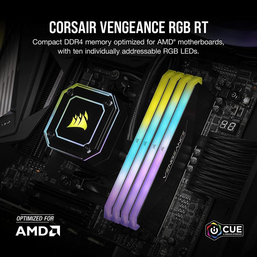 新入荷!!【日本未発売】 CORSAIR DDR4-32GB 4000MHz CL18 デスクトップPC用メモリ VENGEANCE RGB RT 32GB [16GB×2枚] 【DGJ6320876249】(22920円)