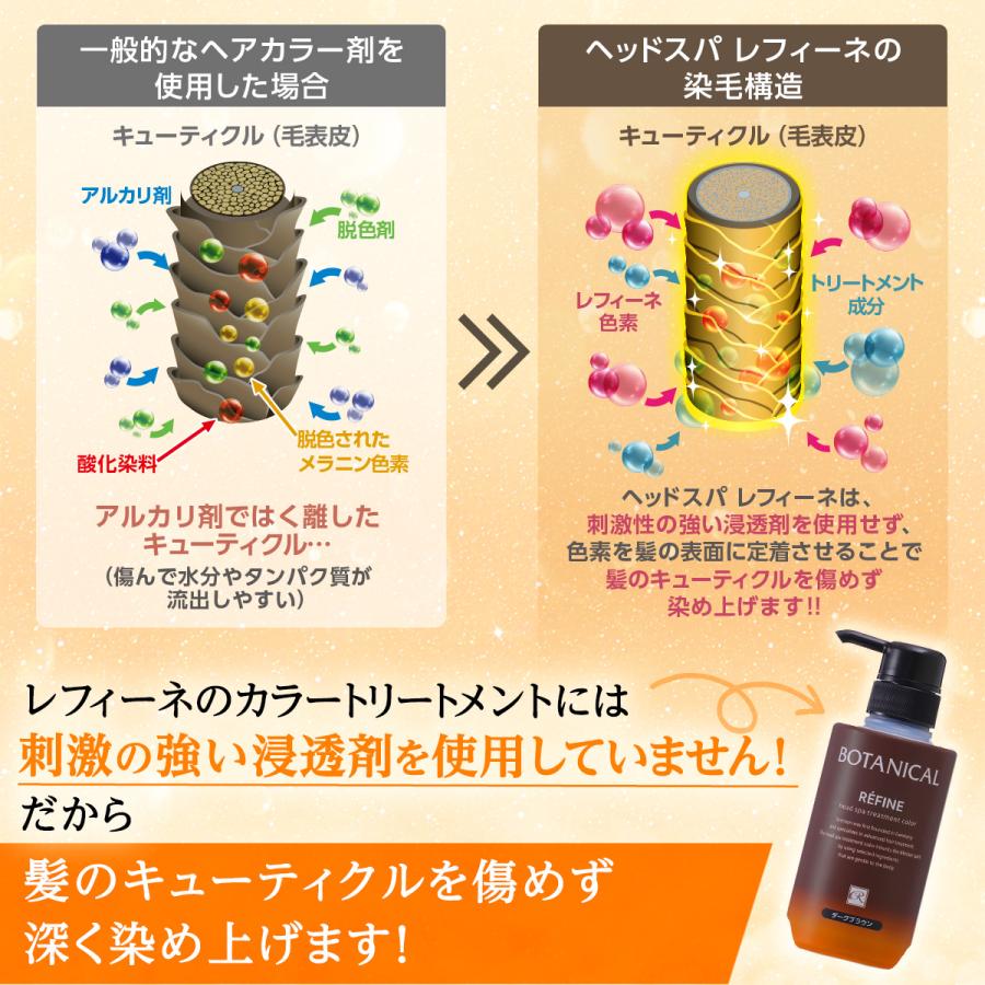 白髪染め ヘアカラートリートメント レフィーネ ヘッドスパ トリートメント カラー ポンプ付 R4 300g 女性用 男性用  白髪染め スヴェンソン | レフィーネ | 11