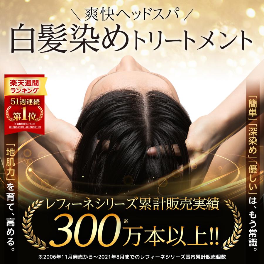 白髪染め レフィーネ ヘッドスパ トリートメント カラー R4 大容量 300g 2本セット 女性用 男性用 ヘアカラー カラートリートメント 白髪 白髪染 全体染め｜svenson｜02