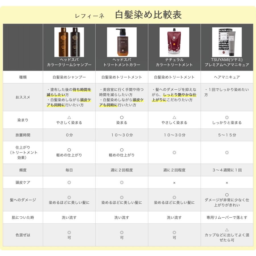 レフィーネ 白髪染め ナチュラル カラートリートメント 300g 2本