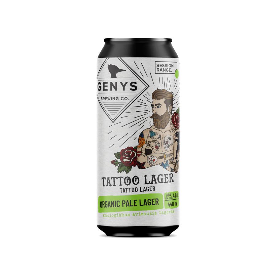 Genys Brewing タトゥーラガー 4.0% 440ml缶 北欧クラフトビール・EUオーガニック認証・オーガニックペールラガー・ヴィーガン・リトアニア産 | ブランド登録なし | 01