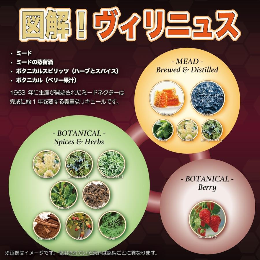 ミードネクター「ヴィリニュス」 25% 500ml リトアニア国家遺産 リキュール 蜂蜜酒 ミード 蜂蜜 ハーブ リトアニア バルト三国 北欧 | ブランド登録なし | 04