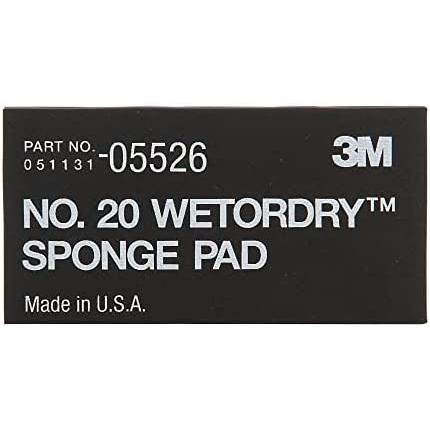 3M Wetordry Sponge Pad 20 - 2 3/4 x 5 1/2 x 3/8 in - 05526