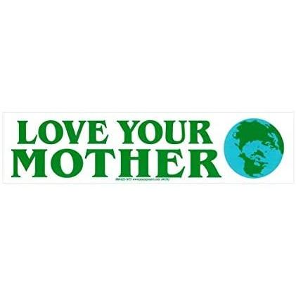 「Love Your Mother」環境保護喚起用 バンパー用小さなステッカー (5.75インチx1.5インチ) 平和資源プロジェク｜svizra-shop｜07