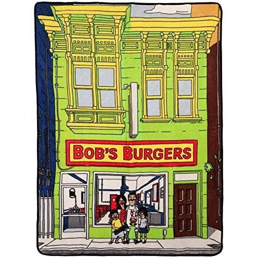2021新商品 Bob's Burgers ストアのフロントフリース スローブランケット 45インチ x 60インチ 掛け布団