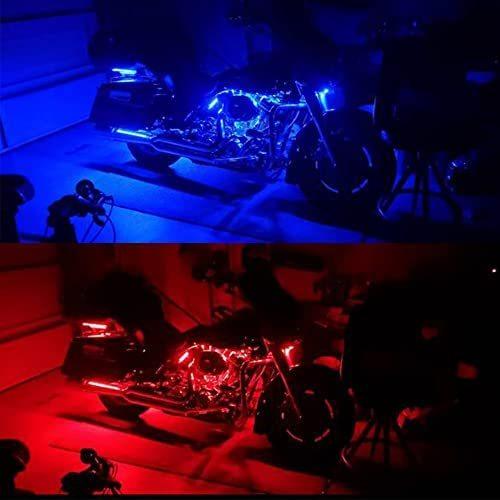 NBWDY 12Pcs Wireless RF Remote APP Control RGB Motorcycle LED Light Kits Flexible Waterproof Neon Underglow Strip Kits for DC 12V Motorcycle｜svizra-shop｜05
