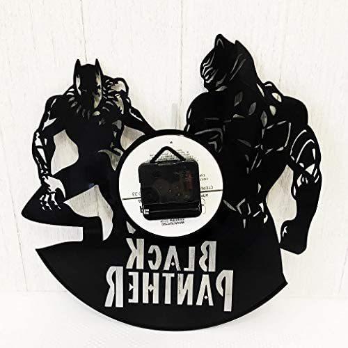Marvel Comics ブラックパンサーギフト壁掛け時計 12インチ 30cm ヴィンテージビニールレコード製 ヴィンテージビニールレコード製 スビツラショップ 男性 インテリア時計 男の スビツラショップのmarvel B07jv8vyjy 激安セール高評価