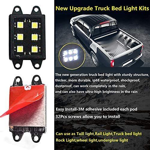 NBWDY LED Truck Bed Light Kit-48 White LEDs Pickup Bed Lighting Kit, Rear Work Box Lighting Kit,Rail Lights, Side Marker Light for Truck Pic｜svizra-shop｜02