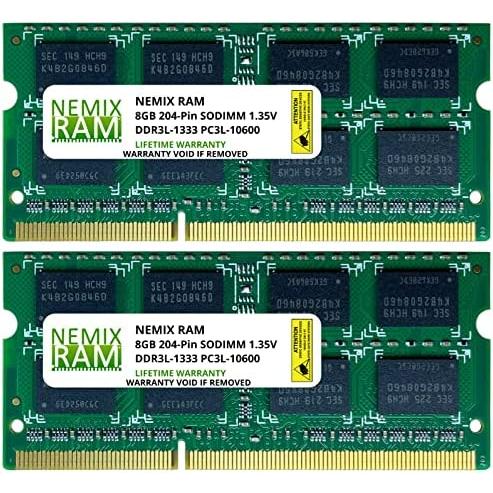 16GB (2x8GB) DDR3-1333MHz PC3-10600 2Rx8 SODIMM Laptop Memory by NEMIX RAM  :B07WZXJSX5:スビツラショップ - 通販 - Yahoo!ショッピング