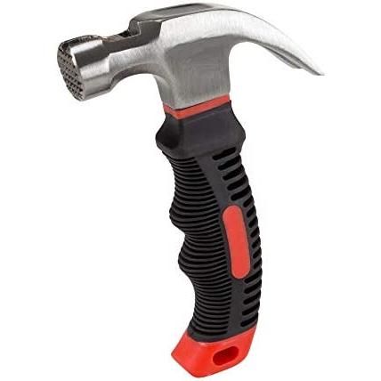 Edward Tools Small Claw Hammer 8 oz. with Magnetic Nail Starter - Polished Heavy Duty Steel Head - Ergo Rubber Grip Handle - Mini Hammer for 金属ハンマー