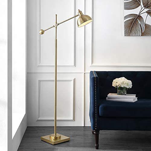 少し豊富な贈り物 Gold Brass Dagen Lighting FLL4073A Safavieh Adjustable Lamp Floor Included) Bulb (LED フロアライト