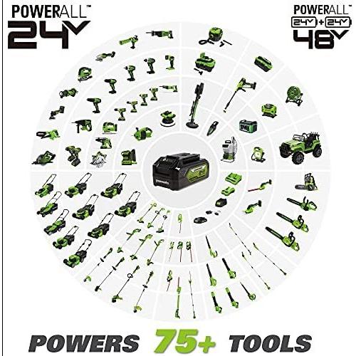 Greenworks 24V Brushless Cordless 1/2-Inch Drill / Driver, and Charger Included DD24L1520 2 USB Hub 1.5Ah USB Batteries