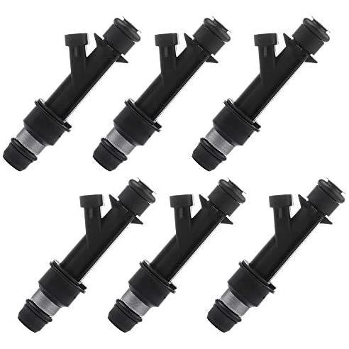 6pcs 25166922 Injectors,ANGLEWIDE 4 Holes Fuel Injectors Sets fit for 1998-1999 for Acura SLX for Isuzu Amigo,1998-2002 for Honda Passport f