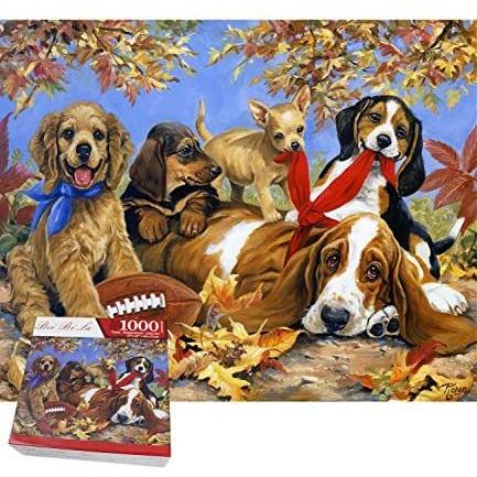 超人気新品 ペット 犬 かわいい動物 大型パズル 子供用 大人 1000ピース ジグソーパズル テーマ トレ Iq マインド 脳 ジグソーパズル Www Buccella Com