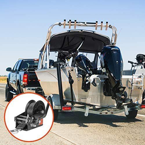 耐荷重3500ポンド ハンドウィンチ ボートトレーラーウィンチ ナイロンス ウィンチ 手動クランク 高耐久 チェーンブロック ウインチ 魅力的な Ahmedmostafa Us