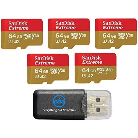SanDisk Extreme 64GB (5 Pack) MicroSD Memory Card for DJI Mini 2, Mini, Mavic Drone - C10 A2 V30 SDXC (SDSQXA2-0 :B08MWW8MVY:スビツラショップ - 通販 - Yahoo!ショッピング