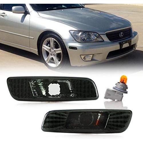 DEPO Smoke Lens Front Bumper Side Marker Light with Amber Bulbs