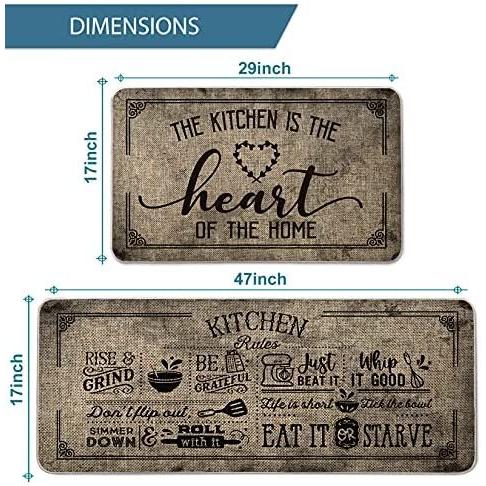 人気ショップ Kitchen Mode Artoid Quotes Floor Low Profile Party Holiday Sets Cooking Home The Of Heart The Is Kitchen The Seasonal 2 Of Set Mats Kitchen キッチンマット Www Doebem Org Br