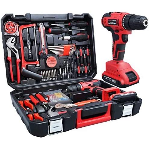 【特別セール品】 Brushless, Kit, Drill/Driver Cordless Max 21V jar-owl Tool Red Repair, Home Daily for Kit Tool Hand Household 112pcs and Drill with Set ドライバドリル 【特別セール品】 Brushless, Kit, Drill/Driver Cordless Max 21V jar-owl Tool Red Repair, Home Daily for Kit Tool Hand Household 112pcs and Drill with Set ドライバドリル