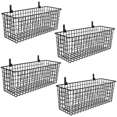 4個セット 特大 壁掛けバスケット 収納用 壁マウント 頑丈なスチールワイヤーバスケット 金属製吊り下げキャビネットビン 壁棚 素朴なファームハウ B09n34yctq スビツラショップ 通販 Yahoo ショッピング