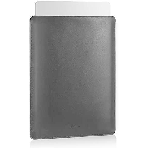 オンラインショップ MoKo 14 Inch Laptop Sleeve Bag, PU Leather Briefcase Slim Stylish Case Compatible with MacBook Pro 14 inch 2021, Black ノートパソコンバッグ、ケース