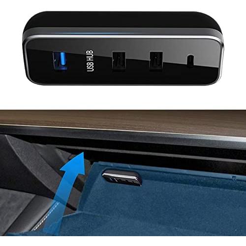 Erivis Glove Box USB Hub Compatible with Tesla Model 3 Model Y