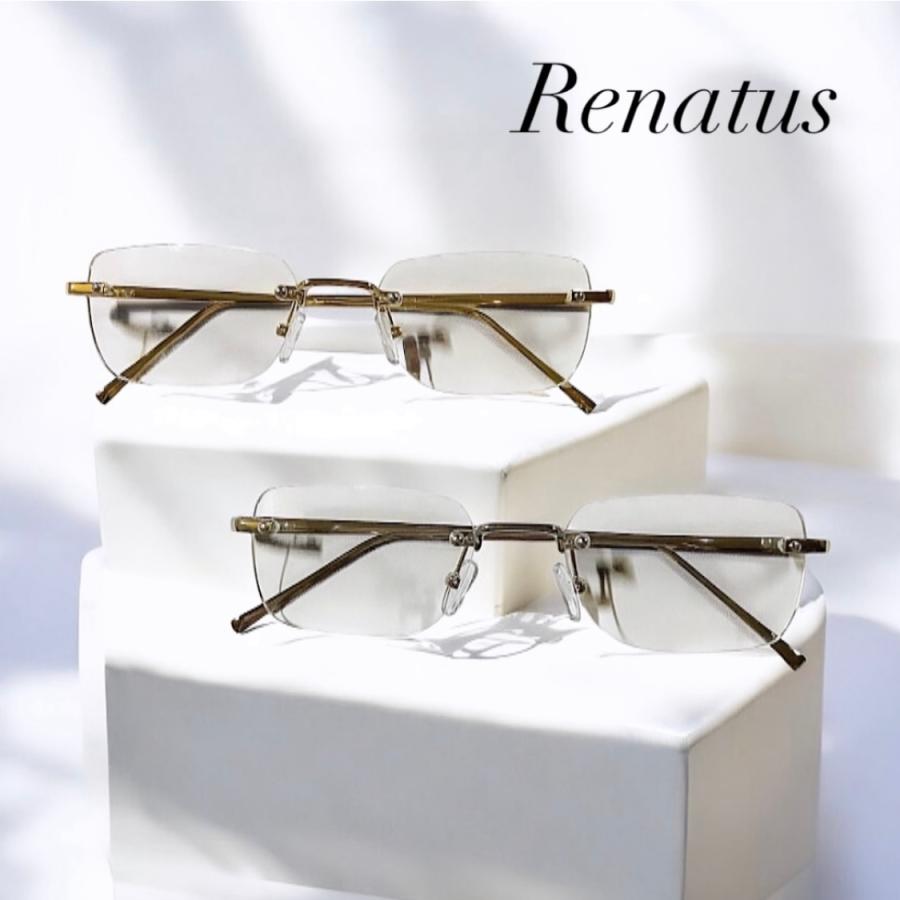 Renatus リム リムレス サングラス メガネ メンズ レディース ゴールド