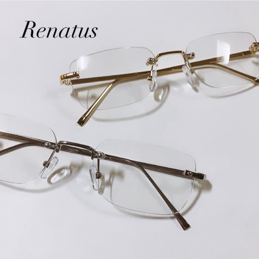 Renatus リム リムレス サングラス メガネ メンズ レディース ゴールド