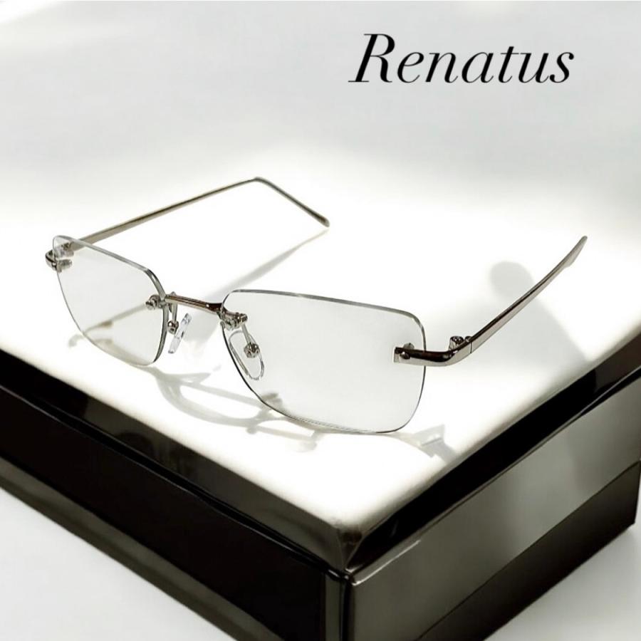 Renatus リム リムレス サングラス メガネ メンズ レディース ゴールド