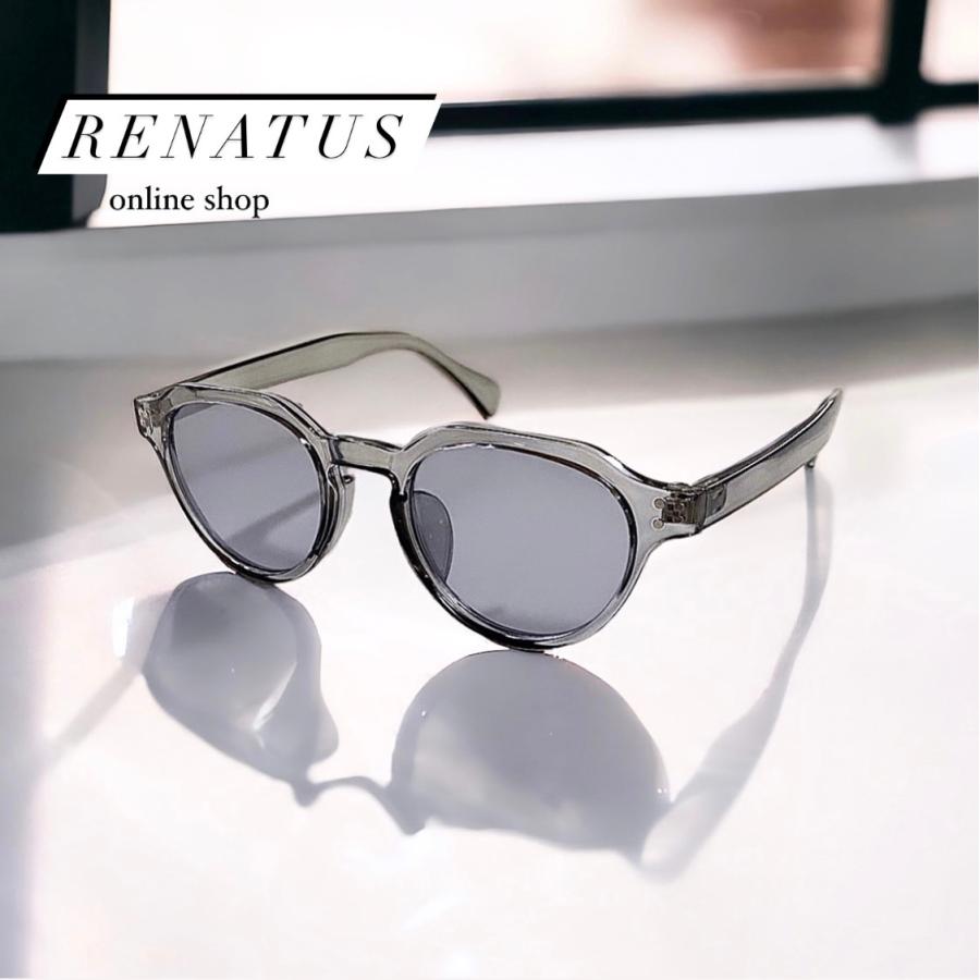 スポーツサングラス クリアフレーム ブラウンレンズ ケース付き