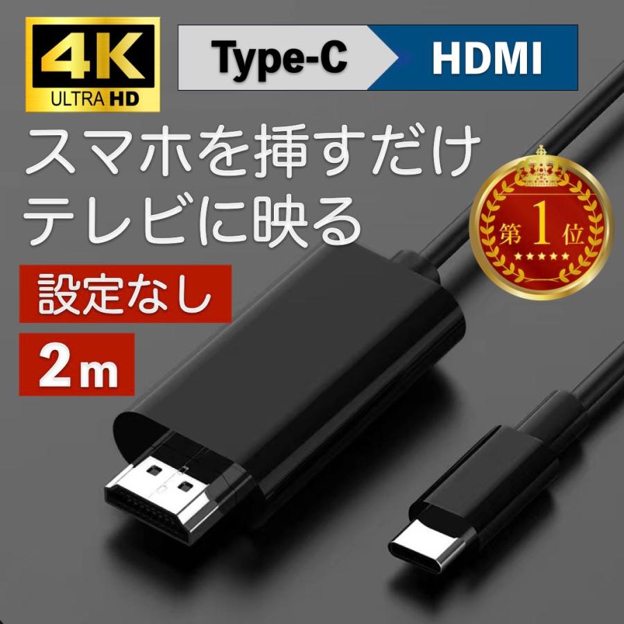 ミラーリング iPhone HDMI タイプC 変換 スマホ テレビ接続 スマホをテレビで見る ケーブル type-c（Yahoo!・SWELL ONLINE）