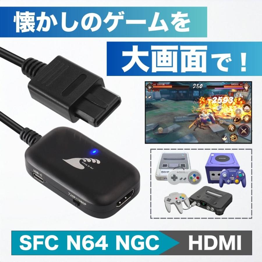 スーパーファミコン ニンテンドー64 ゲームキューブ HDMI AVケーブル