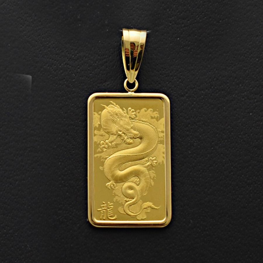 K24 ドラゴン 5.75g 龍 インゴットペンダント : SWAA企画 - 通販