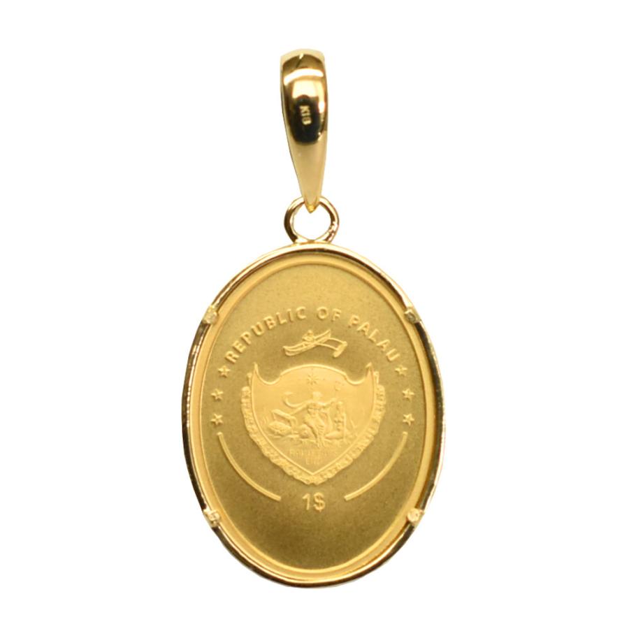 K24 純金1.5g キユーピットオーバルコイン ペンダント : SWAA企画