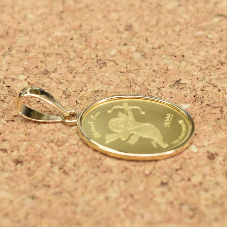 K24 純金1.5g キユーピットオーバルコイン ペンダント : SWAA企画