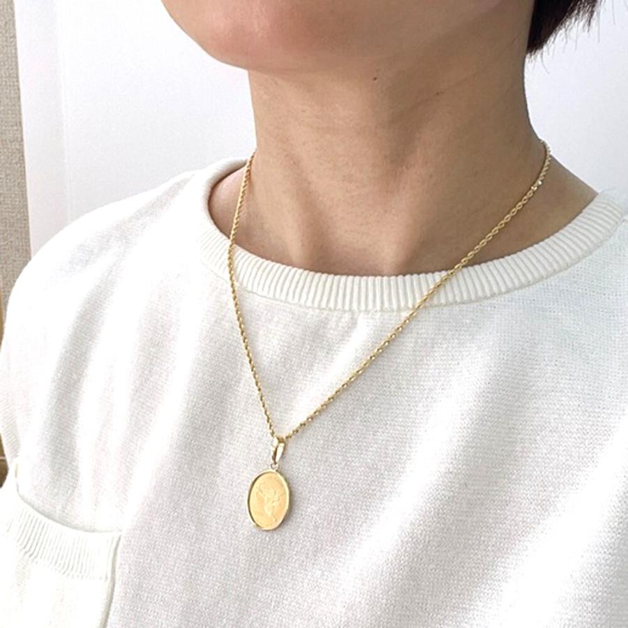 K24 純金1.5g キユーピットオーバルコイン ペンダント : SWAA企画