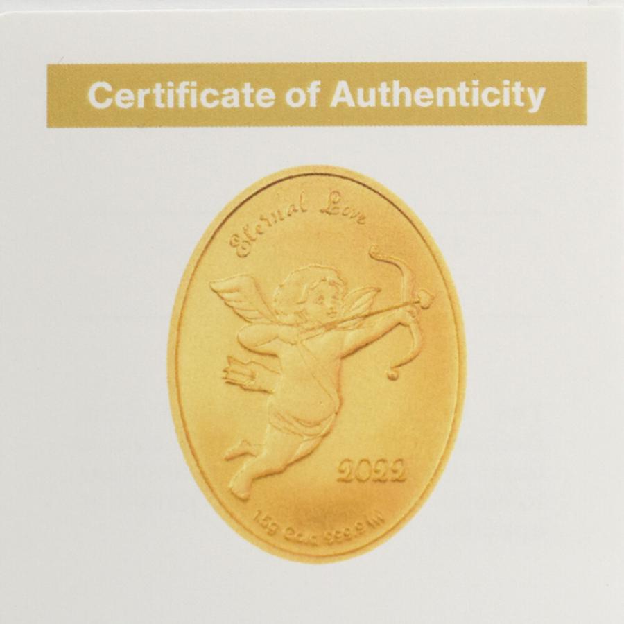 K24 純金1.5g キユーピットオーバルコイン ペンダント : SWAA企画