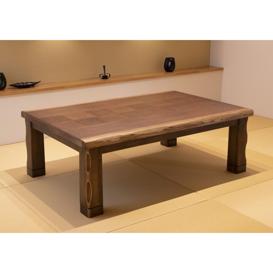 国産こたつテーブル市松柄120ハロゲンヒーター付き