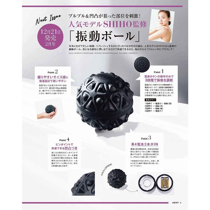 宝島社 &ROSY アンドロージー 2024年 2月号【付録】ストレッチ振動