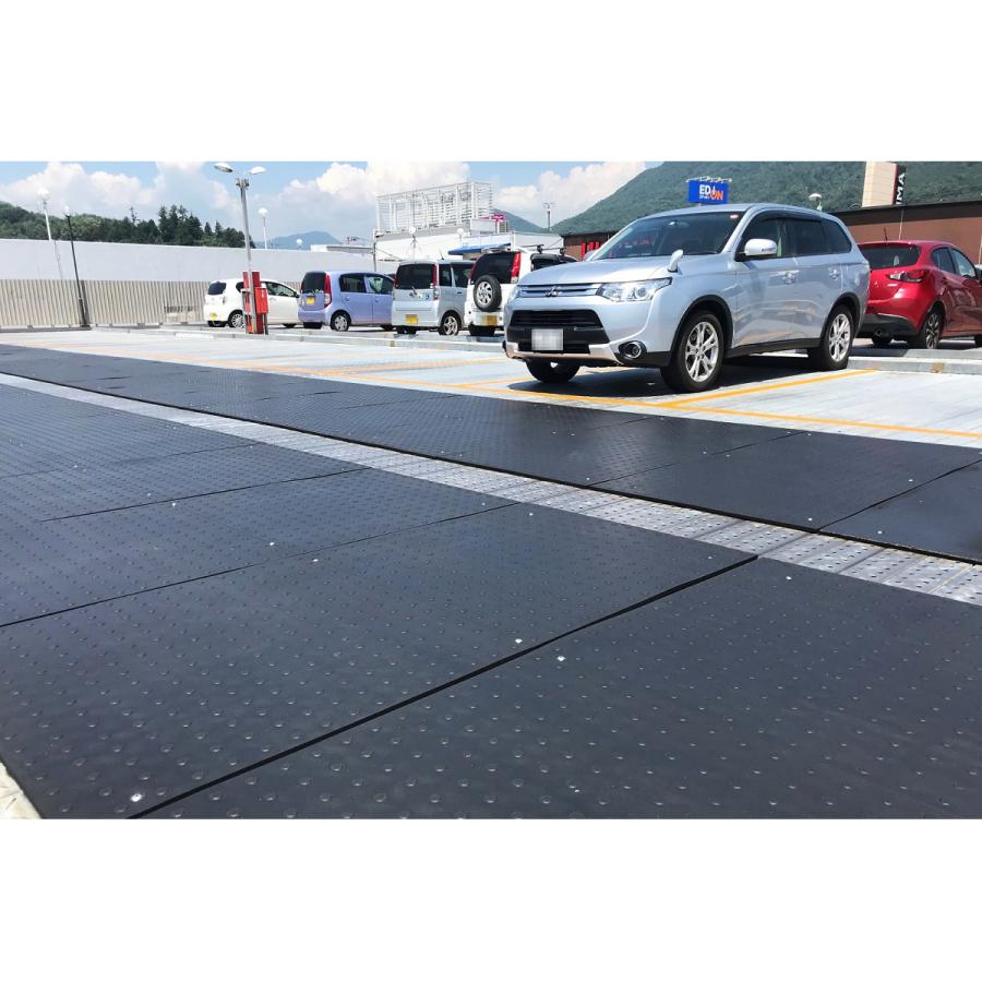 ゴムマット　駐車場　厚さ15ｍｍ　1枚　らくらくマット　広島化成　ブラック　滑り止め　仮設　養生　多目的　屋外　耐久　防振　幅1ｍ　長さ2ｍ |  | 13