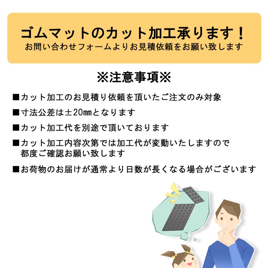 ゴムマット　駐車場　厚さ5ｍｍ　1枚　らくらくマット　ブラック　フラット品　突起なし　仮設　養生　多目的　屋外　耐久　防振　幅1ｍ　長さ2ｍ　広島化成 |  | 05