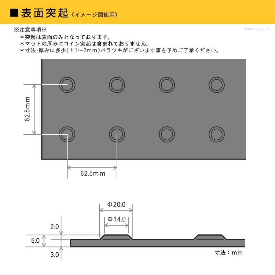 ゴムマット　駐車場　厚さ5ｍｍ　1枚　らくらくマット　広島化成　ブラック　滑り止め　仮設　養生　多目的　屋外　耐久　防振　幅1ｍ　長さ2ｍ |  | 02