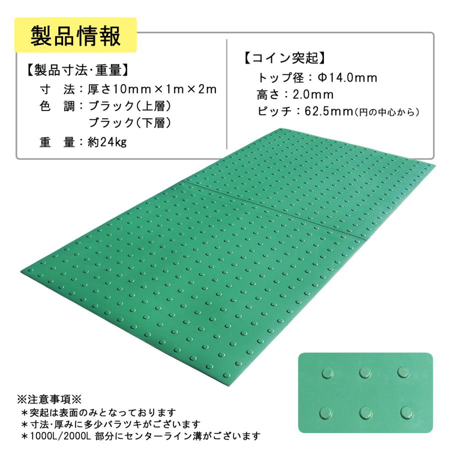 ゴムマット 駐車場 らくらくマット 厚さ10mm 1m×2m 工事用 ゴムマット 駐車場 らくらくマット 厚さ10mm 1m×2m 工事用