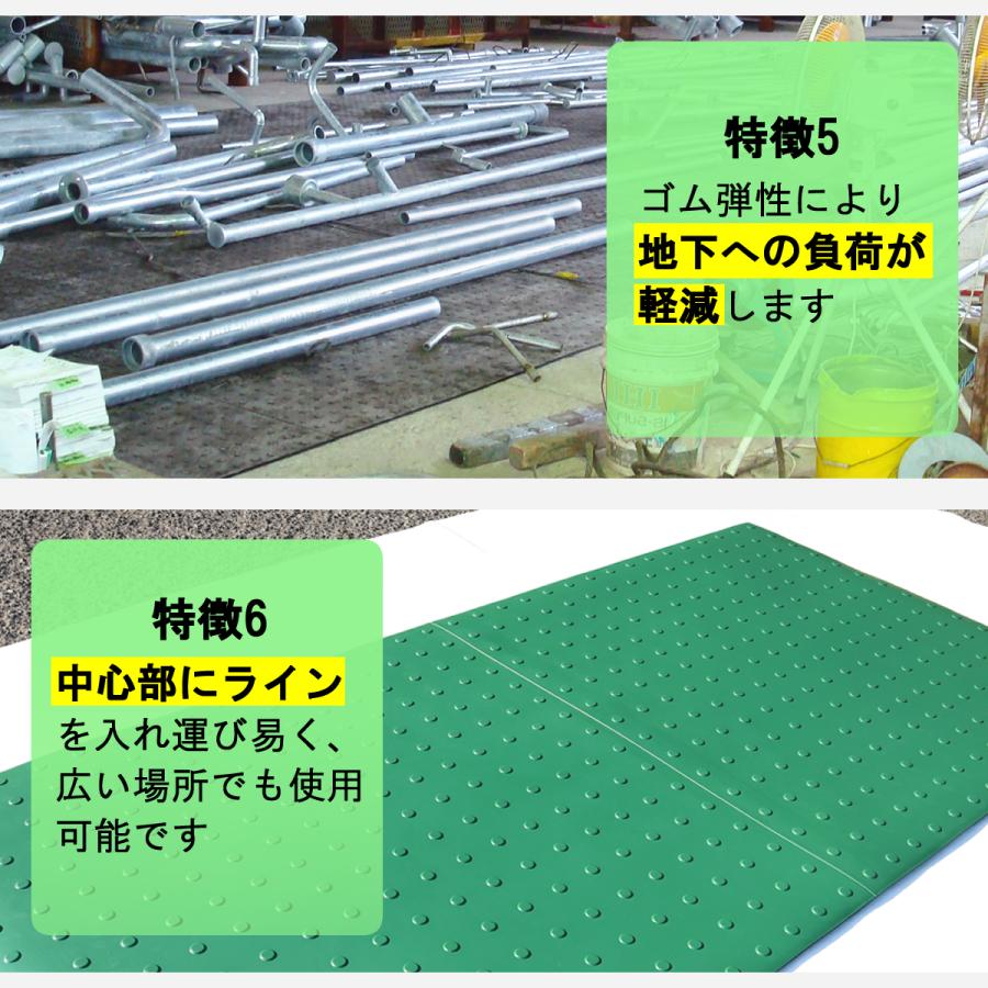 ゴムマット 駐車場 らくらくマット 厚さ10mm 1m×2m 工事用 ゴムマット 駐車場 らくらくマット 厚さ10mm 1m×2m 工事用