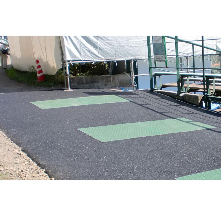 ゴムマット　耐スパイク性　ダッグアウト　練習場　厚 18ｍｍ　スパイクマット　広島化成　二層品　レンガ　1枚　ゴルフ場　仮設　突起有　幅1ｍ　長さ2ｍ |  | 05