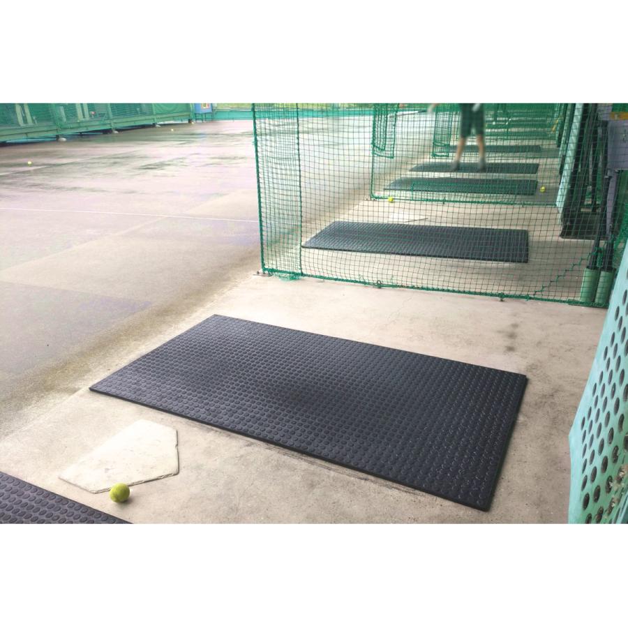ゴムマット　耐スパイク性　ダッグアウト　練習場　厚 18ｍｍ　スパイクマット　広島化成　二層品　レンガ　1枚　ゴルフ場　仮設　突起有　幅1ｍ　長さ2ｍ |  | 07